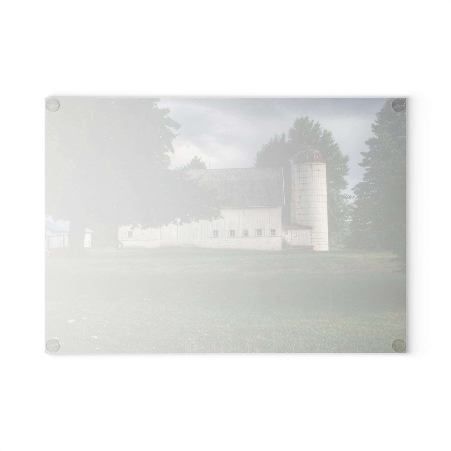 U R There Photography Marathon Road White Rustic Farmhouse Tempered-Glass Cutting Board