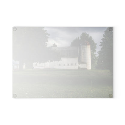 U R There Photography Marathon Road White Rustic Farmhouse Tempered-Glass Cutting Board