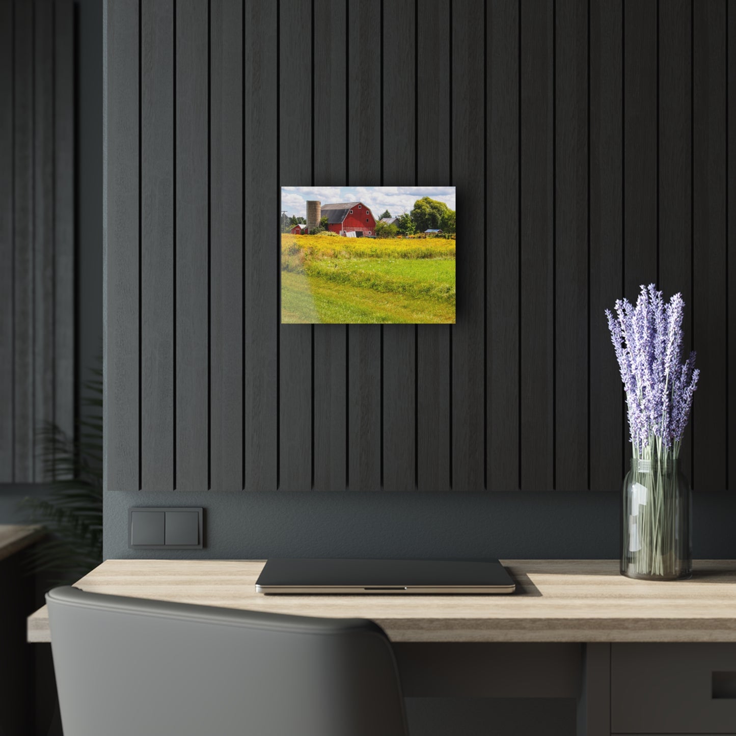 U R There Photography Starr Court Red I Rustic Farmhouse Acrylic Wall Print