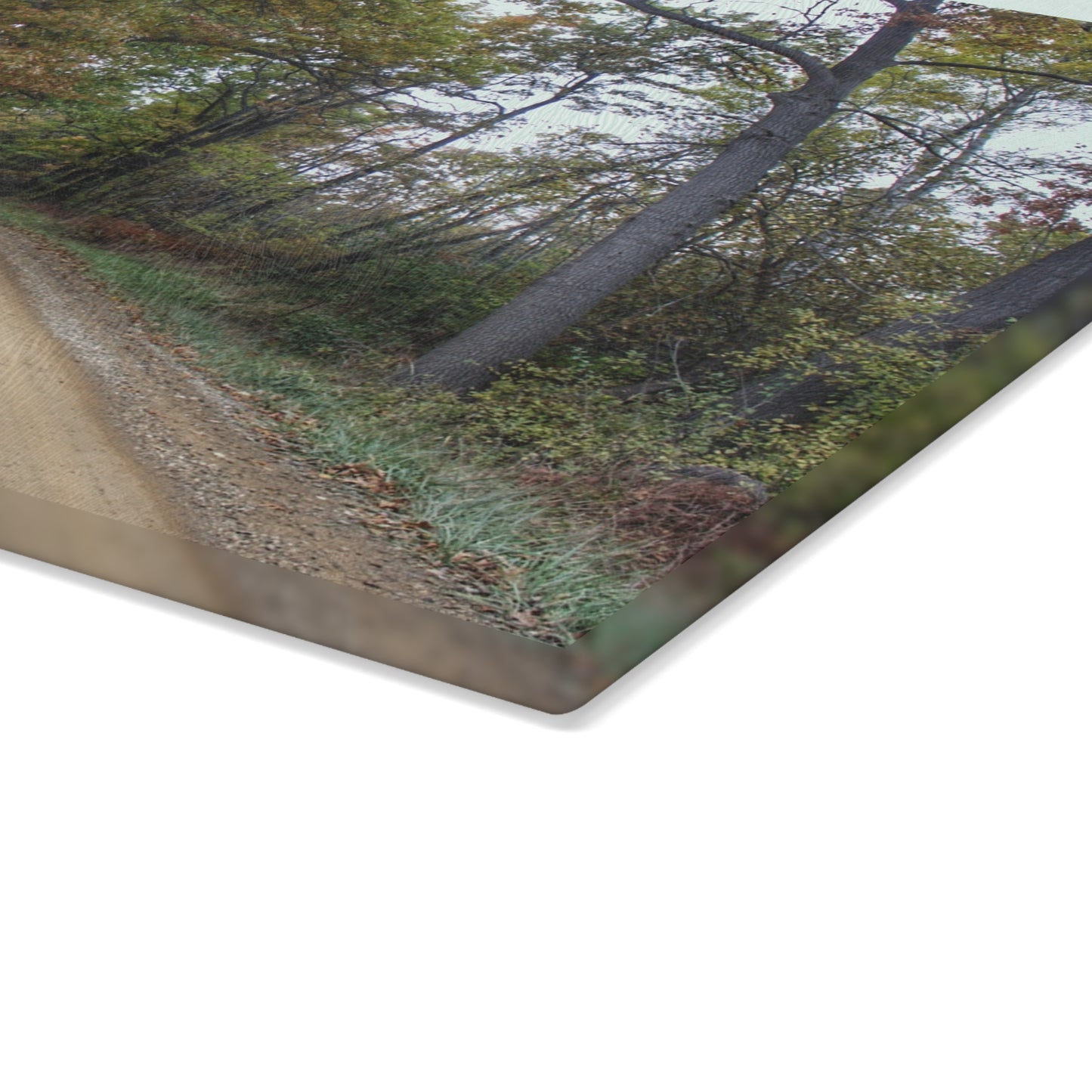 U R There Photography Country Roads in Dryden II Rustic Farmhouse Tempered-Glass Cutting Board