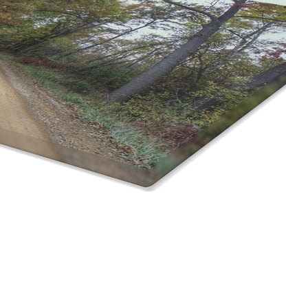 U R There Photography Country Roads in Dryden II Rustic Farmhouse Tempered-Glass Cutting Board