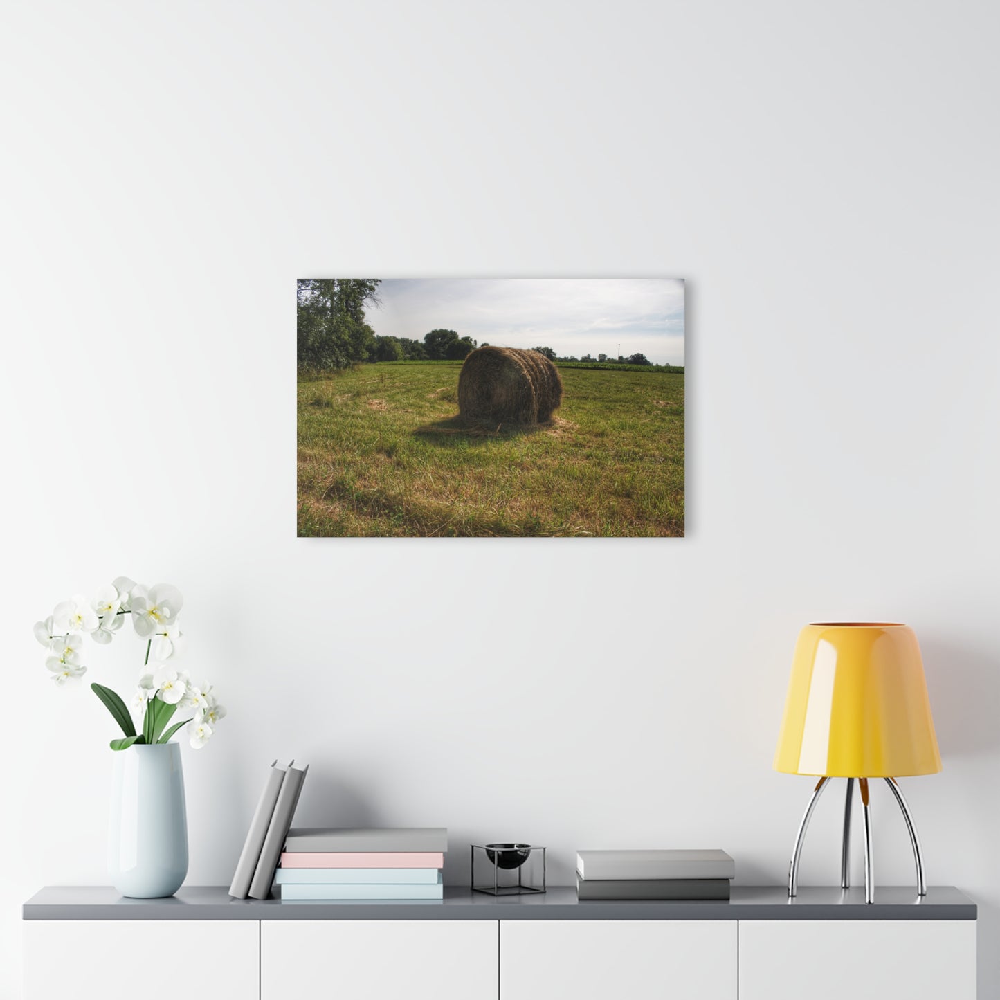 U R There Photography Summer Haybales II Rustic Farmhouse Acrylic Wall Print