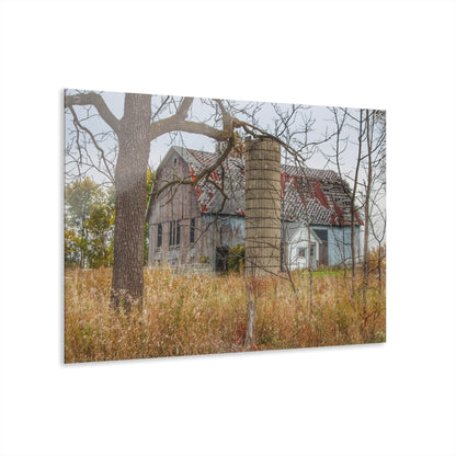 U R There Photography Hill Road Roadside Grey II Rustic Farmhouse Acrylic Wall Print