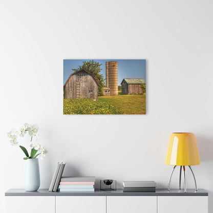 U R There Photography Swaffer Mini Greys and Silos Rustic Farmhouse Acrylic Wall Print