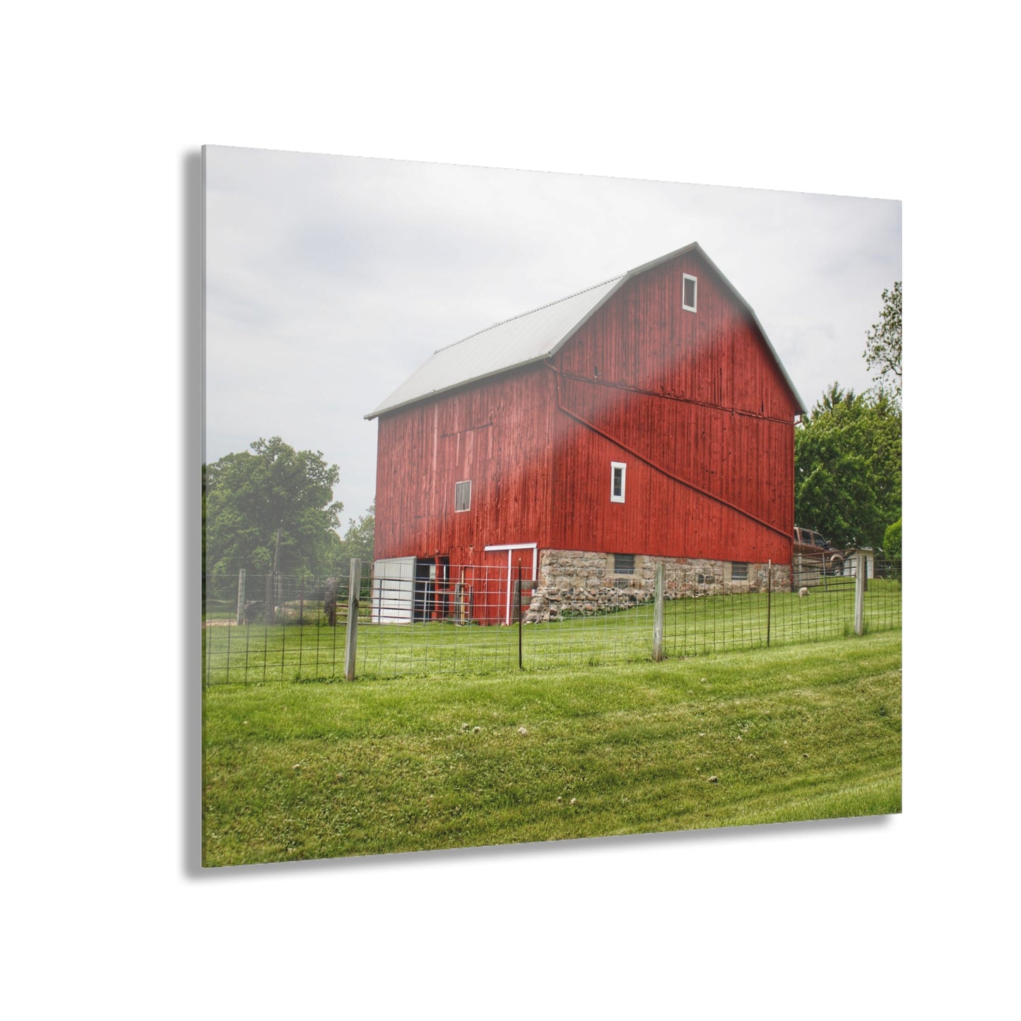 U R There Photography Elba Road Red II Rustic Farmhouse Acrylic Wall Print