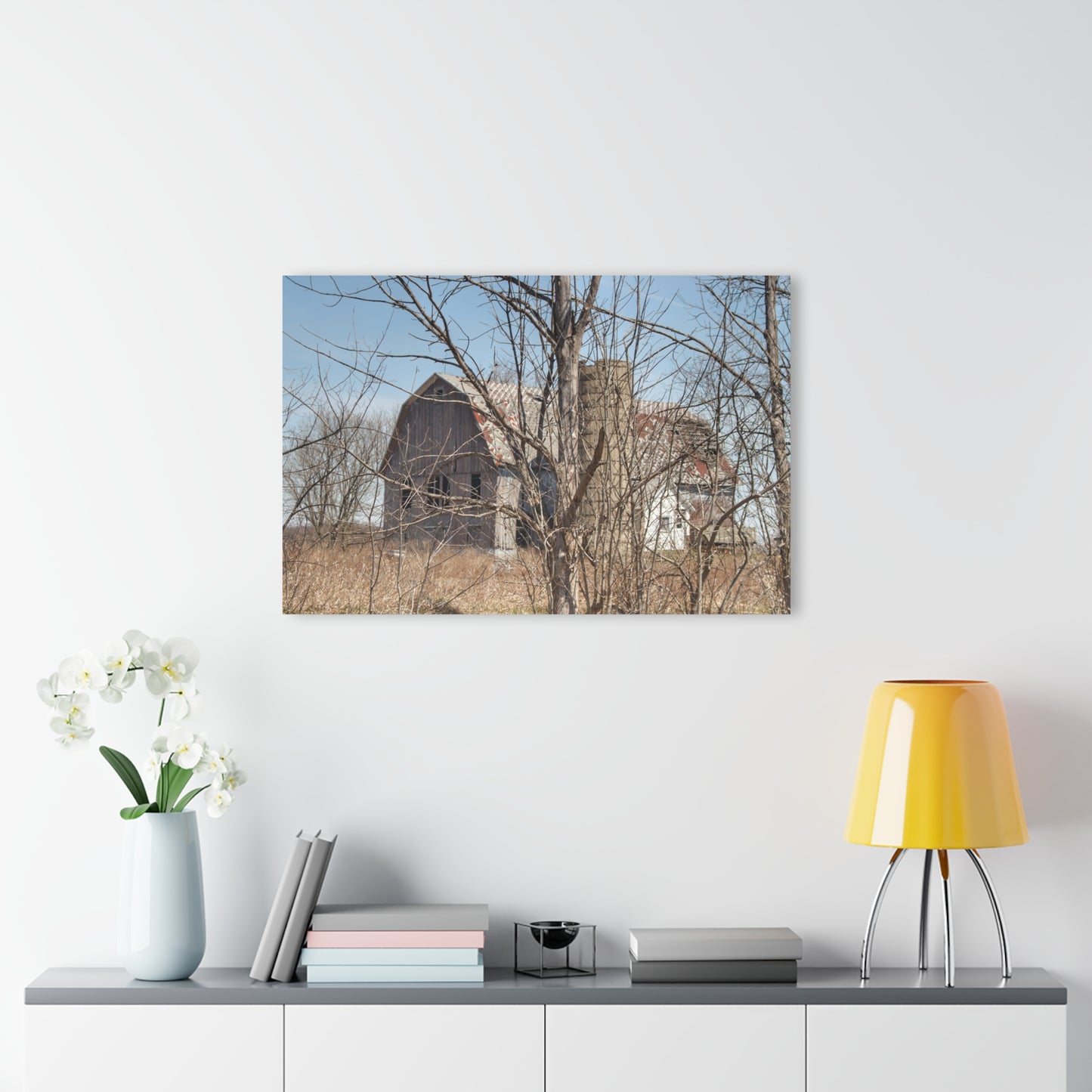 U R There Photography Hill Road Hidden Grey III Rustic Farmhouse Acrylic Wall Print