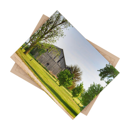 U R There Photography Caro Road Twin Greys II Rustic Farmhouse Decorative Ceramic Tile