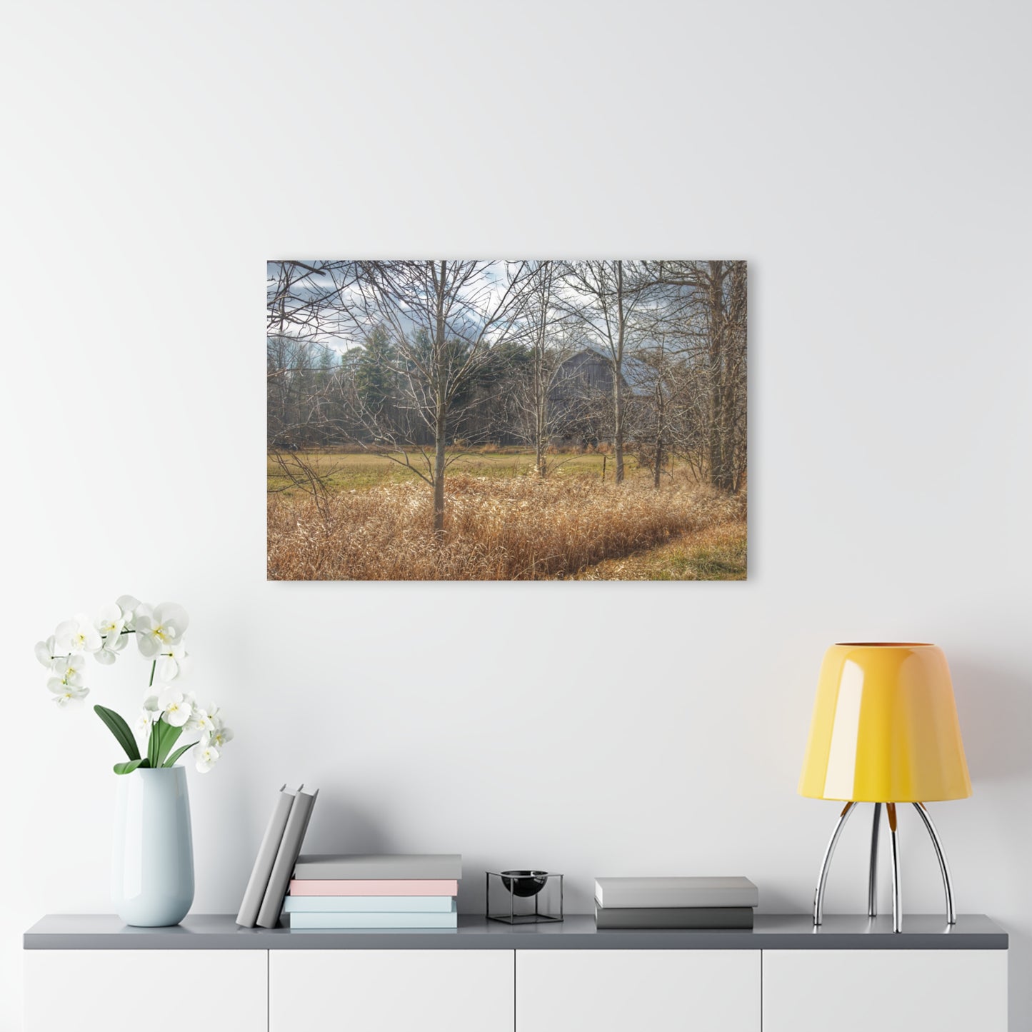 U R There Photography Speaker Road Hidden Grey Rustic Farmhouse Acrylic Wall Print