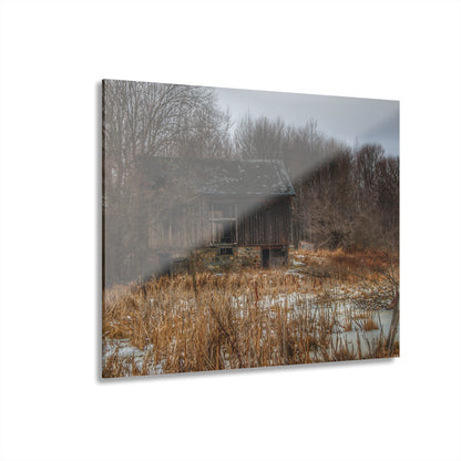 U R There Photography Norway Lake Hidden Grey I Rustic Farmhouse Acrylic Wall Print