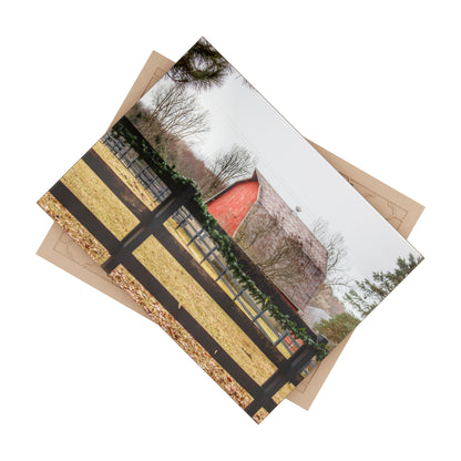 U R There Photography Beyond the Fence on Blood Road Rustic Farmhouse Decorative Ceramic Tile