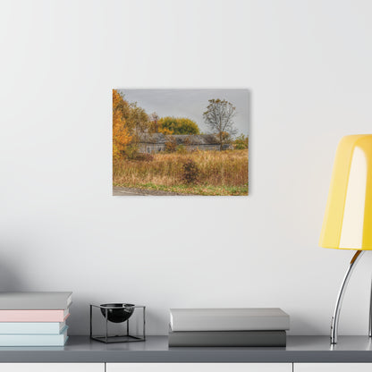 U R There Photography Hill Road Roadside Greys Rustic Farmhouse Acrylic Wall Print