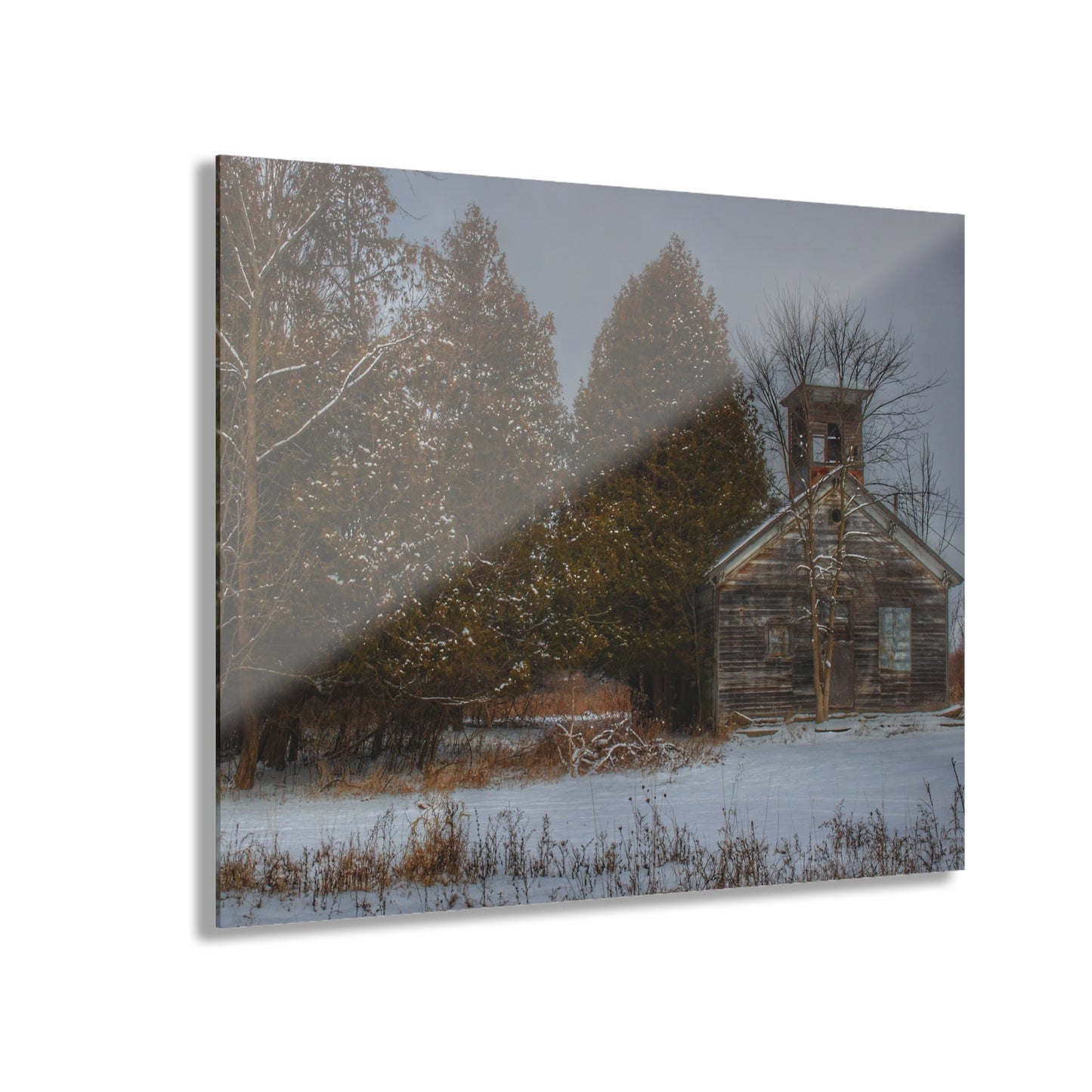 U R There Photography Vermilya Schoolhouse I Rustic Farmhouse Acrylic Wall Print