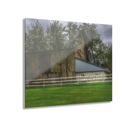 U R There Photography Grange Hall Road Whitewash Grey Rustic Farmhouse Acrylic Wall Print