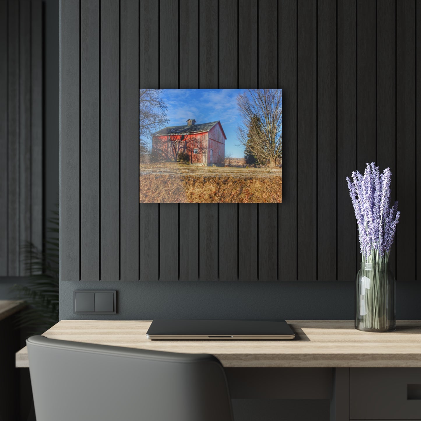U R There Photography M-24 Barn at the Bend II Rustic Farmhouse Acrylic Wall Print