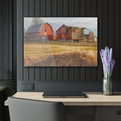 U R There Photography Irish Road Old Reds II Rustic Farmhouse Acrylic Wall Print