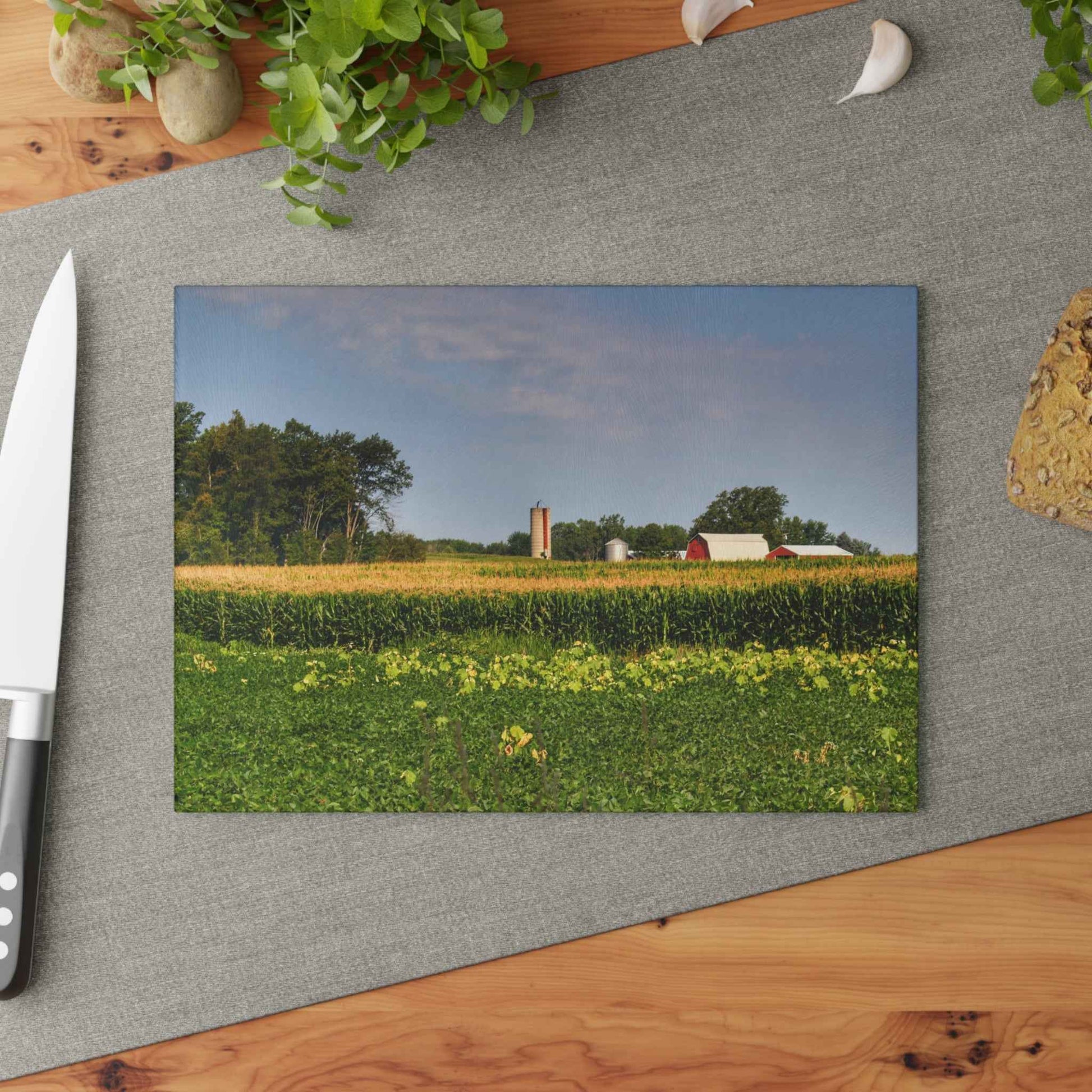 Rustic Farmhouse Cutting Board| Across the Field in Clifford