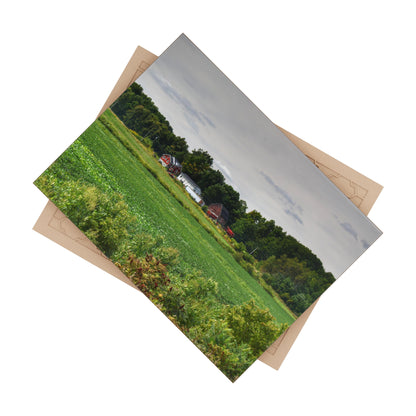 U R There Photography Across the Field in Silverwood Rustic Farmhouse Decorative Ceramic Tile