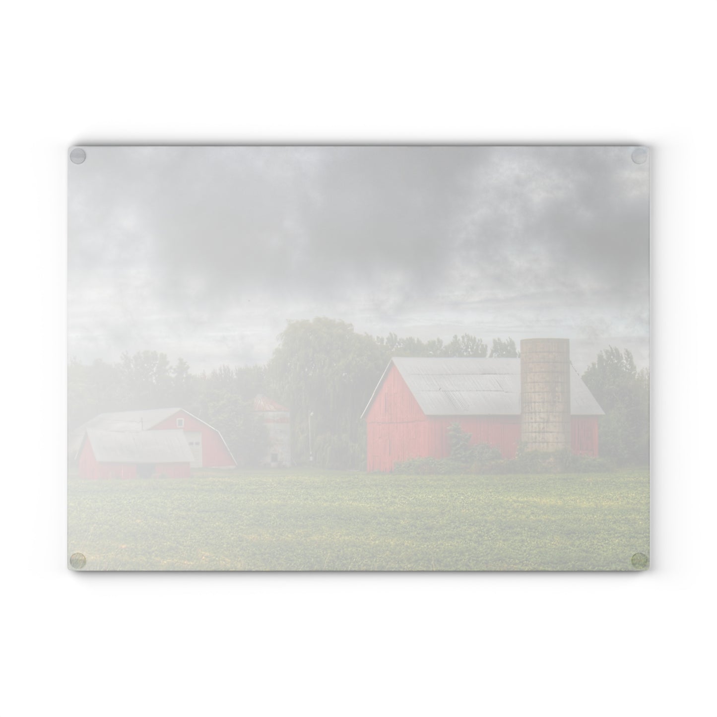 U R There Photography Kingston Road Trio I Rustic Farmhouse Tempered-Glass Cutting Board