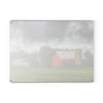 U R There Photography Kingston Road Trio I Rustic Farmhouse Tempered-Glass Cutting Board