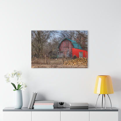 U R There Photography Bray Road Hidden Barnyard Red II Rustic Farmhouse Acrylic Wall Print