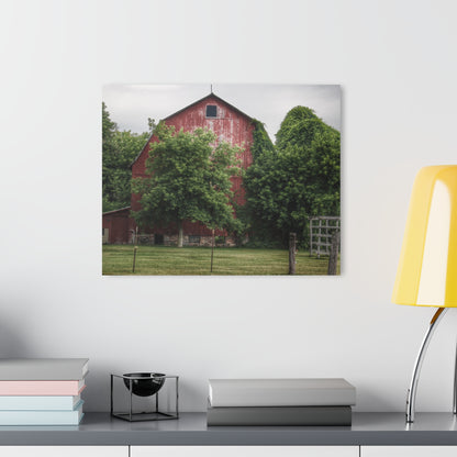 U R There Photography Otter Lake Road Hidden Red Rustic Farmhouse Acrylic Wall Print