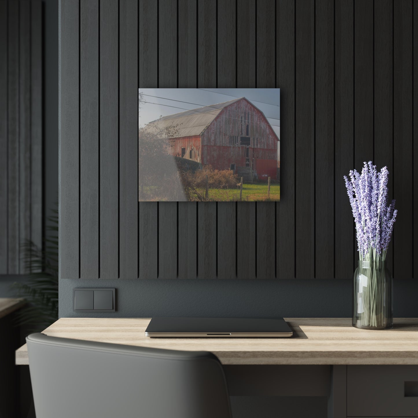 Barn Boutique Modern Farmhouse Acrylic Wall Print| Dodge Road Old Red II