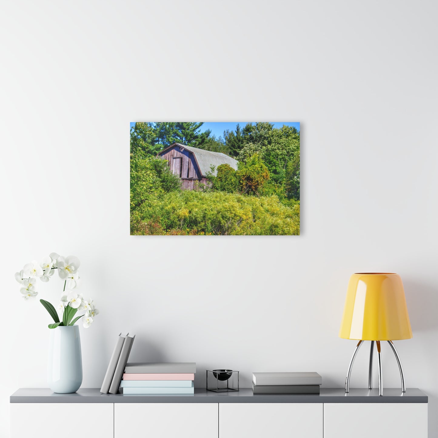 U R There Photography Saginaw Road Hidden Grey Rustic Farmhouse Acrylic Wall Print
