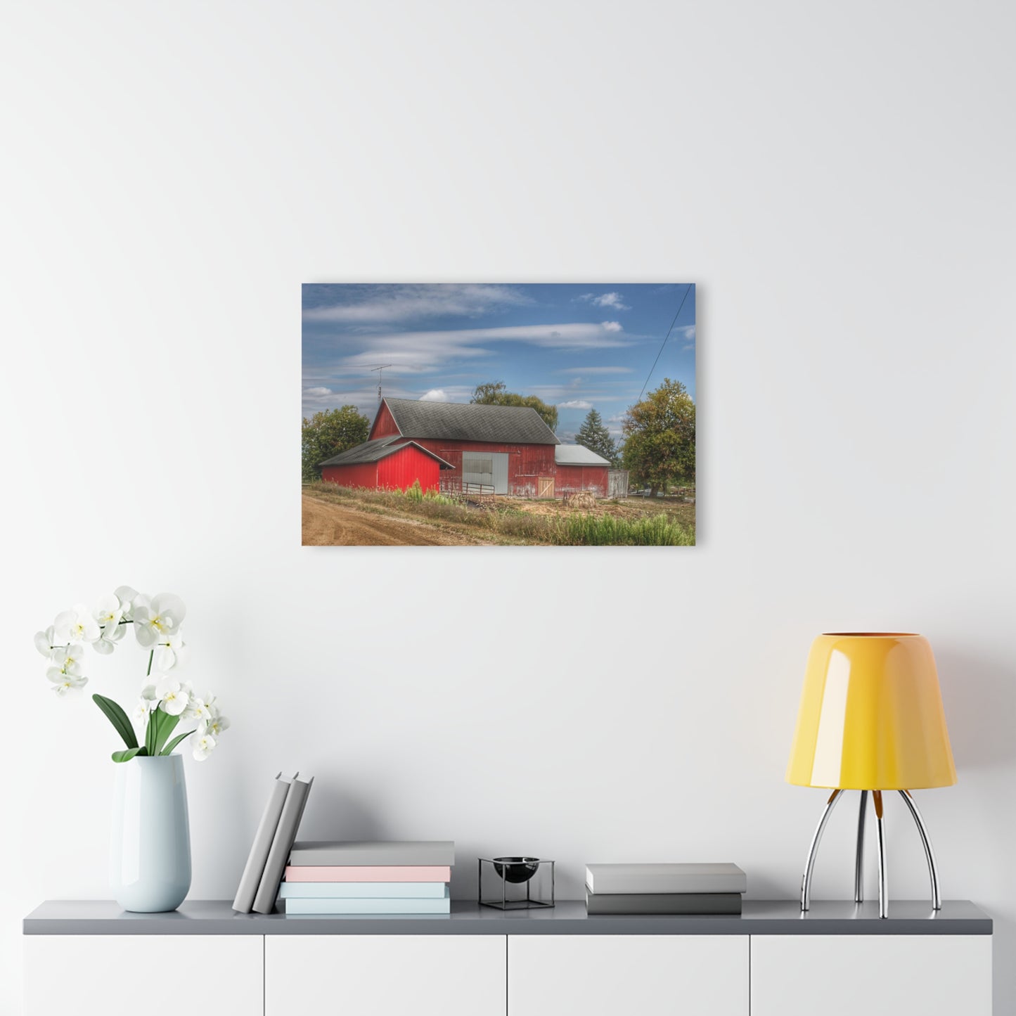 U R There Photography Wheeling Road Horse Barn Rustic Farmhouse Acrylic Wall Print