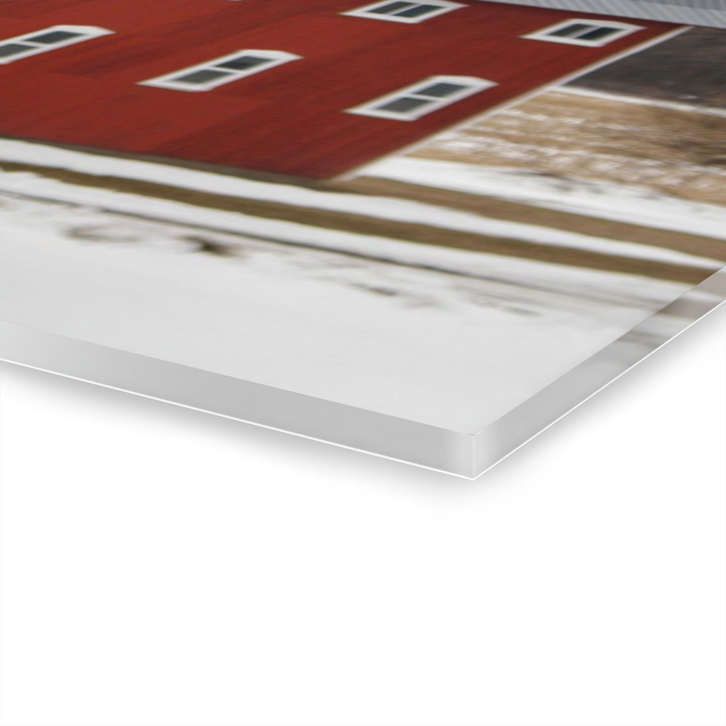 U R There Photography Hollow Corners Red Tree Silo II Rustic Farmhouse Acrylic Wall Print