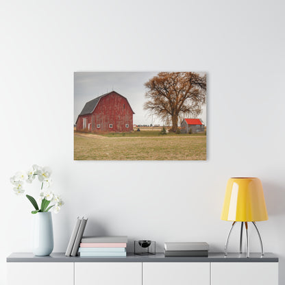 U R There Photography Loomis Road Red Rustic Farmhouse Acrylic Wall Print