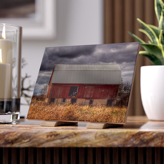 U R There Photography Booth Road Cow Barn I Rustic Farmhouse Decorative Ceramic Tile