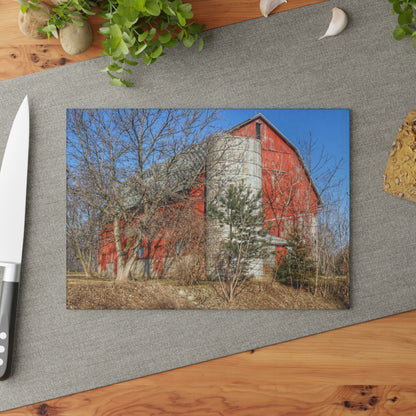 U R There Photography Van Dyke Red I Rustic Farmhouse Tempered-Glass Cutting Board