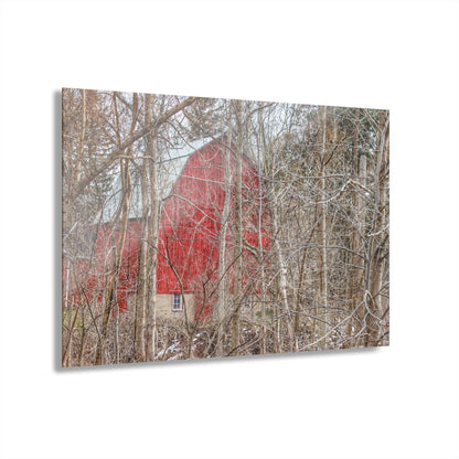U R There Photography Lake Pleasant Hidden Red Rustic Farmhouse Acrylic Wall Print