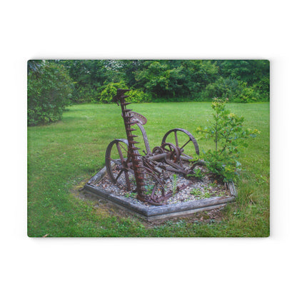 U R There Photography Farm Yard Art Rustic Farmhouse Tempered-Glass Cutting Board