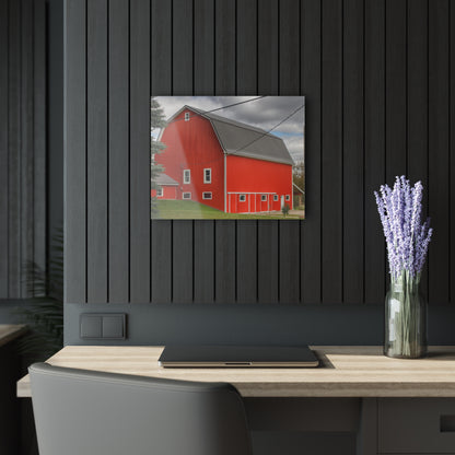 U R There Photography Connell Road Modern Red Rustic Farmhouse Acrylic Wall Print