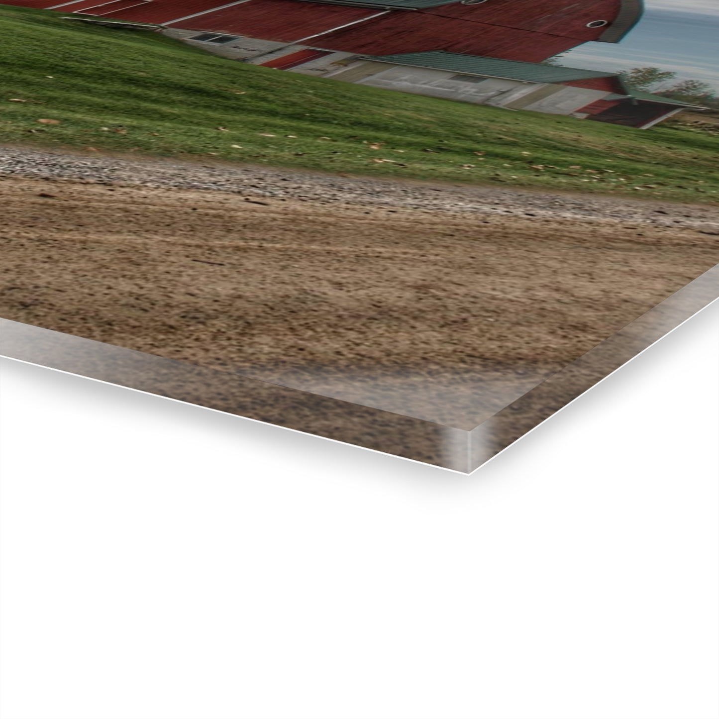 U R There Photography Elmwood Road Reds Rustic Farmhouse Acrylic Wall Print