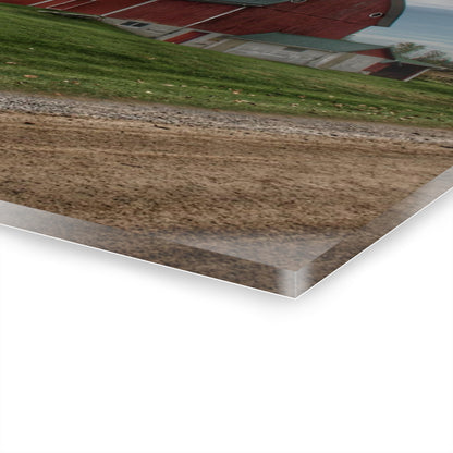 U R There Photography Elmwood Road Reds Rustic Farmhouse Acrylic Wall Print