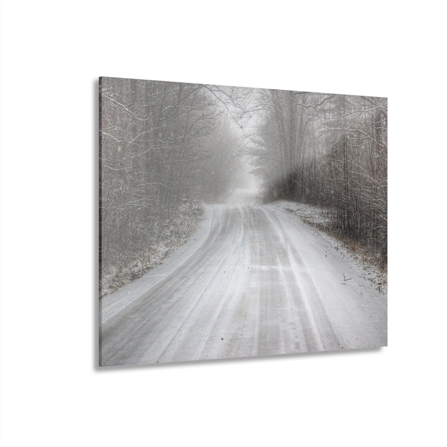 U R There Photography Cold Country Roads Rustic Farmhouse Acrylic Wall Print