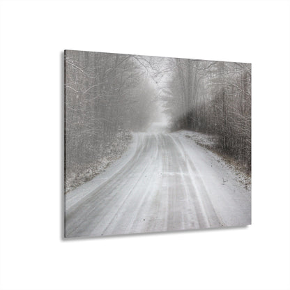 U R There Photography Cold Country Roads Rustic Farmhouse Acrylic Wall Print