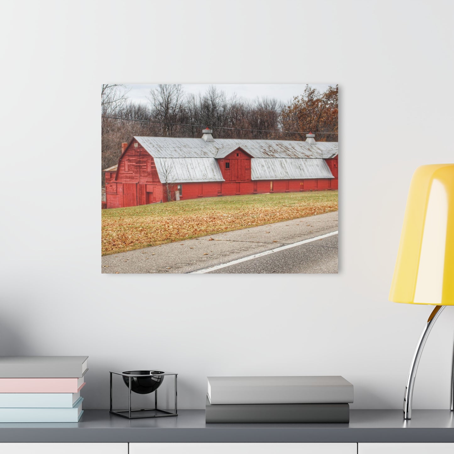 U R There Photography Caseville Red Rustic Farmhouse Acrylic Wall Print