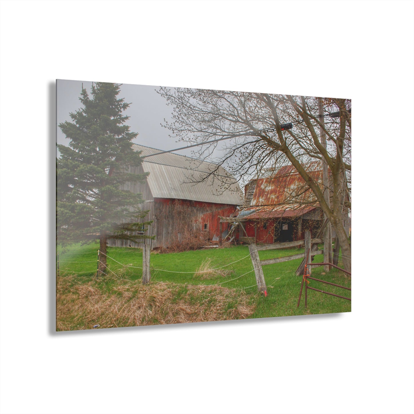 U R There Photography Dodge Road Forgotten Greys Rustic Farmhouse Acrylic Wall Print