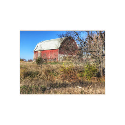 U R There Photography Hadley Red I Rustic Farmhouse Decorative Ceramic Tile