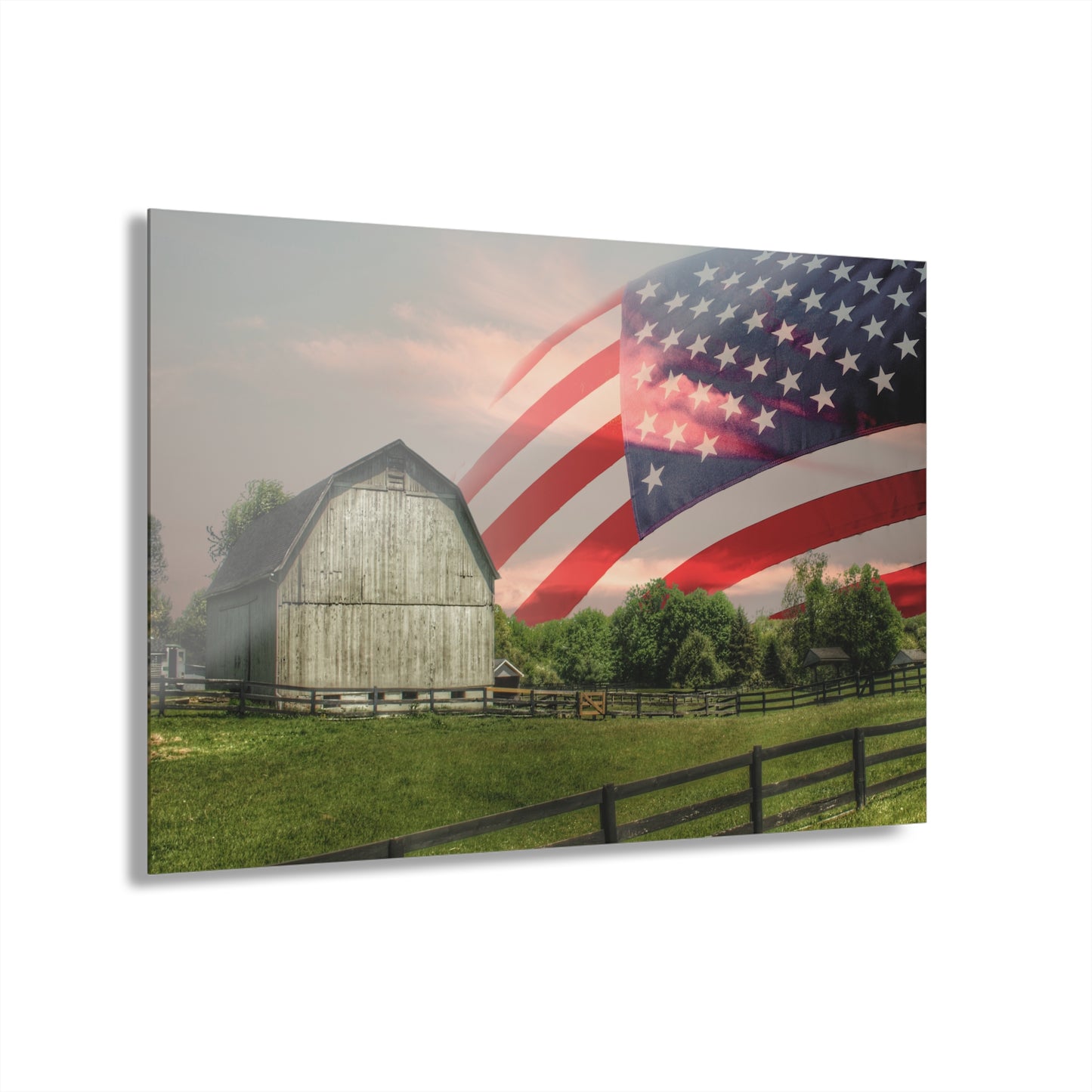 U R There Photography An American Farm II Rustic Farmhouse Acrylic Wall Print