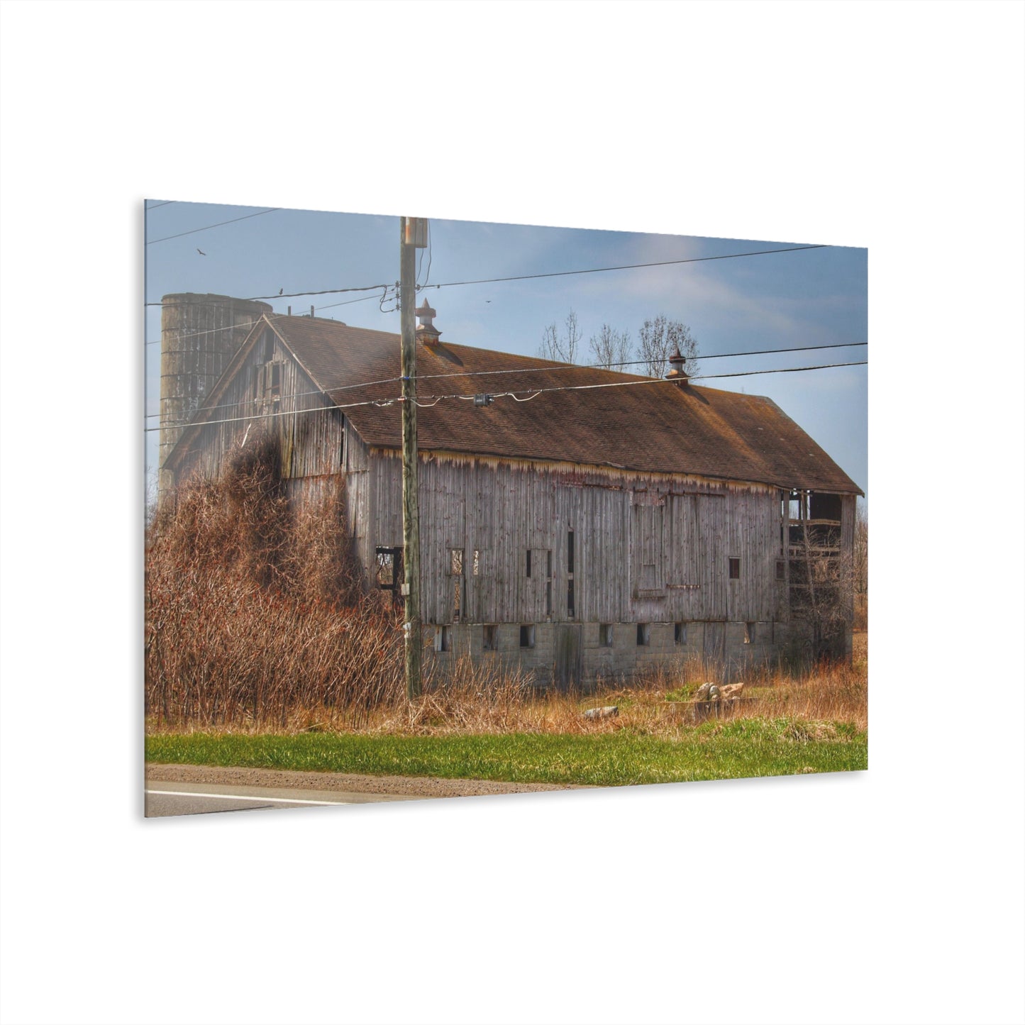 U R There Photography Metamora M-24 Grey III Rustic Farmhouse Acrylic Wall Print