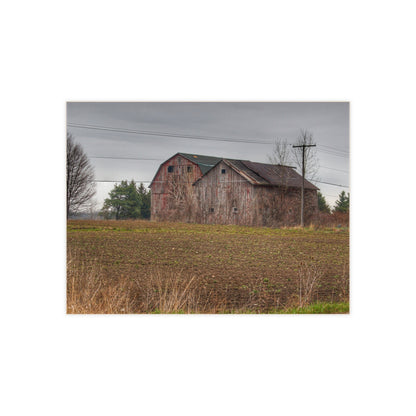 U R There Photography Bowers Road Grey Duo I Rustic Farmhouse Decorative Ceramic Tile