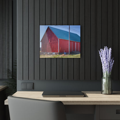 U R There Photography Imlay City Road Red II Rustic Farmhouse Acrylic Wall Print