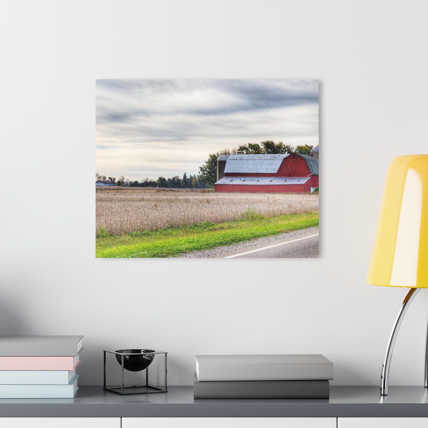 U R There Photography Brown City Red II Rustic Farmhouse Acrylic Wall Print
