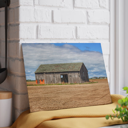 U R There Photography Rescue Road Grey Rustic Farmhouse Tempered-Glass Cutting Board