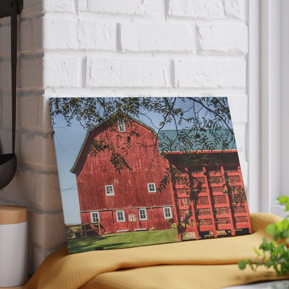 Barn Boutique Rustic Tempered-Glass Cutting Board| Gardner Road Red I