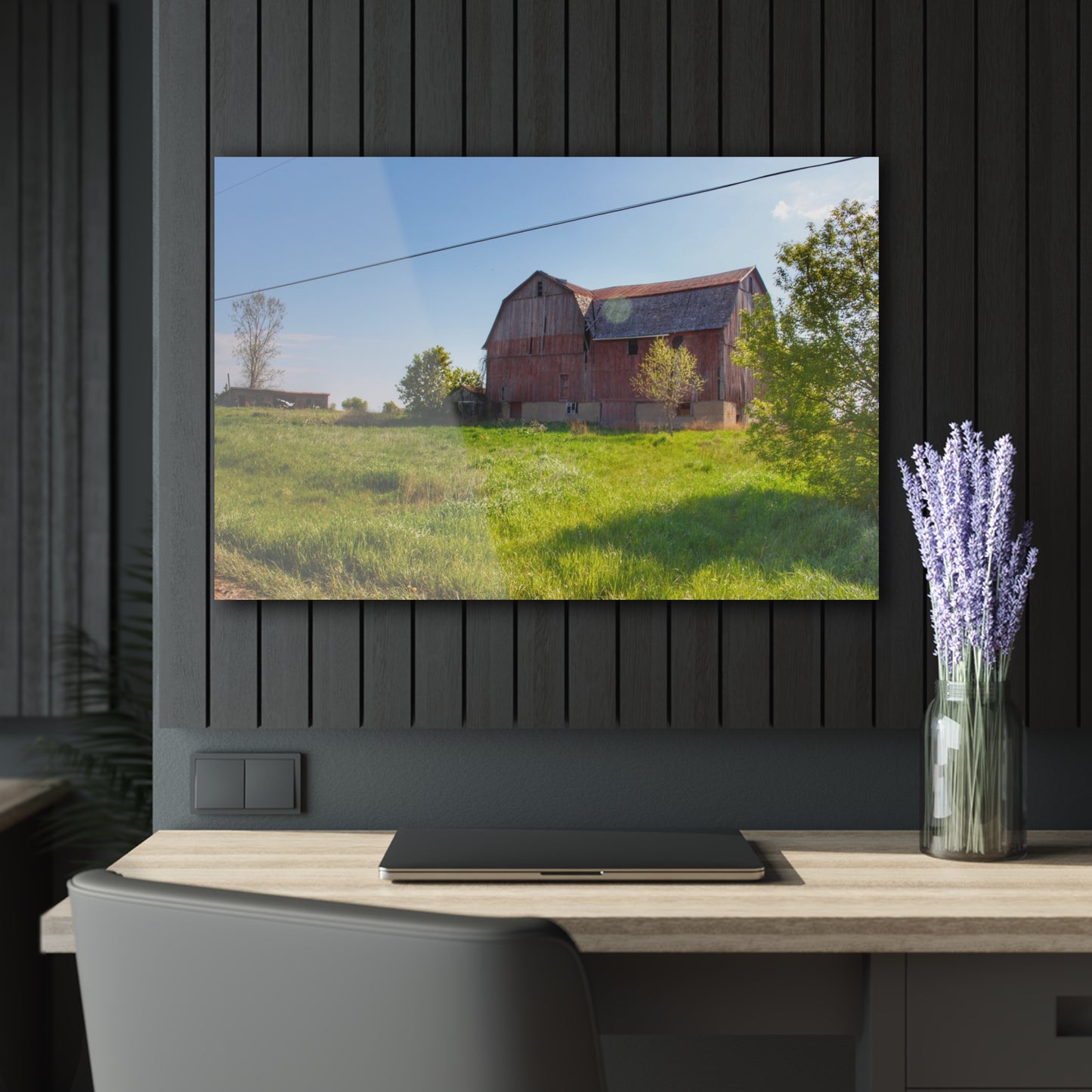 U R There Photography Leslie Road Red I Rustic Farmhouse Acrylic Wall Print